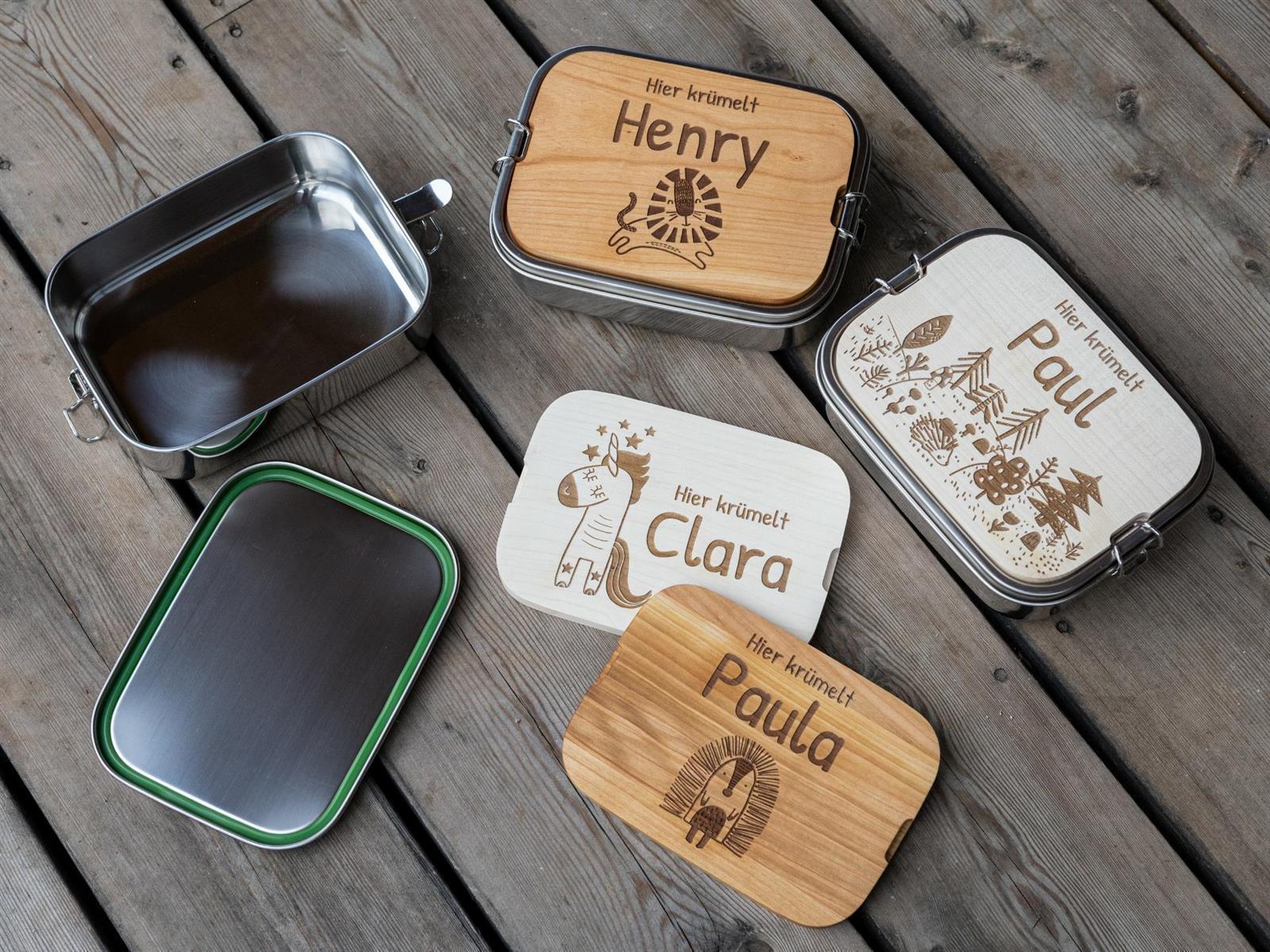 Personalisierte Lunchbox aus Edelstahl