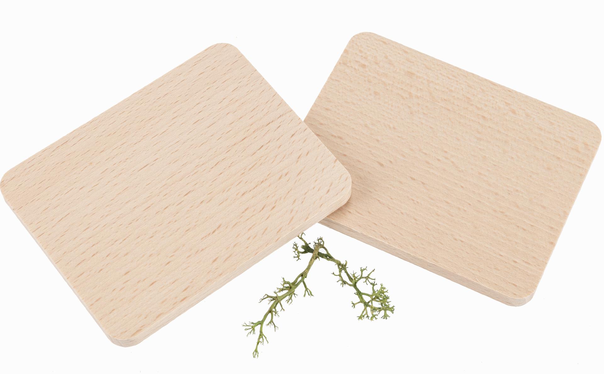 Hochwertiges Raclettebrettchen aus FSC®-zertifizierter Buche (78 x 100 x 6 mm)
