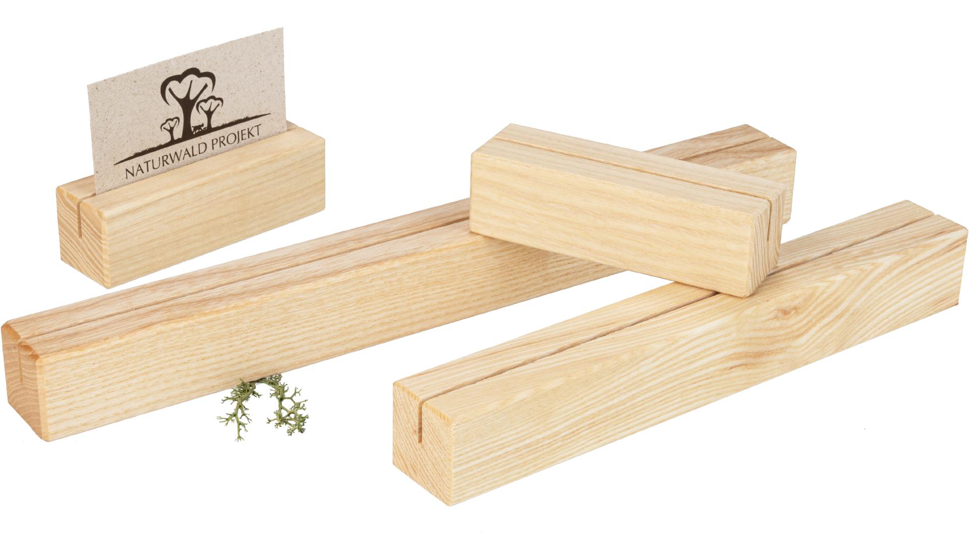 Tischaufsteller / Tischdisplay aus Eschenholz 3 x 3 cm 30 cm geölt