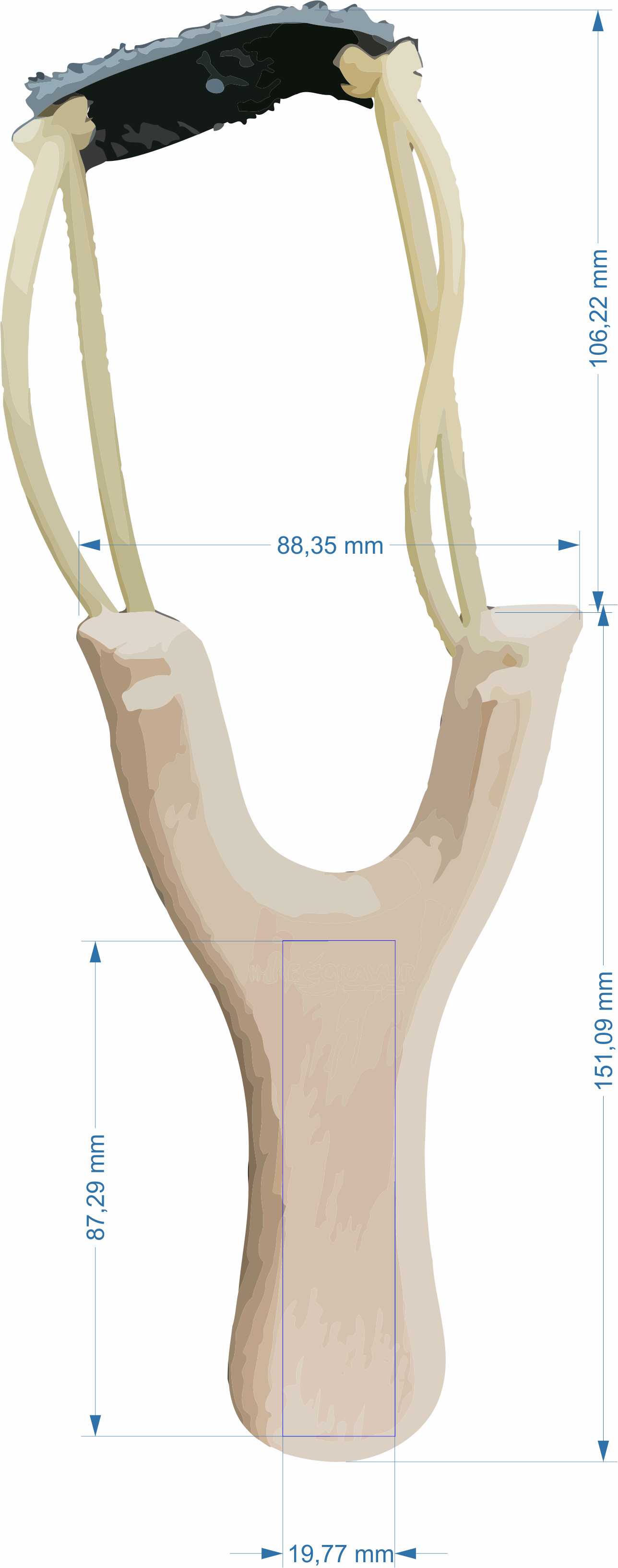 Holz Steinschleuder Zwille Slingshot aus Buchenholz Perfekt fuer Outdoor Aktivitaeten