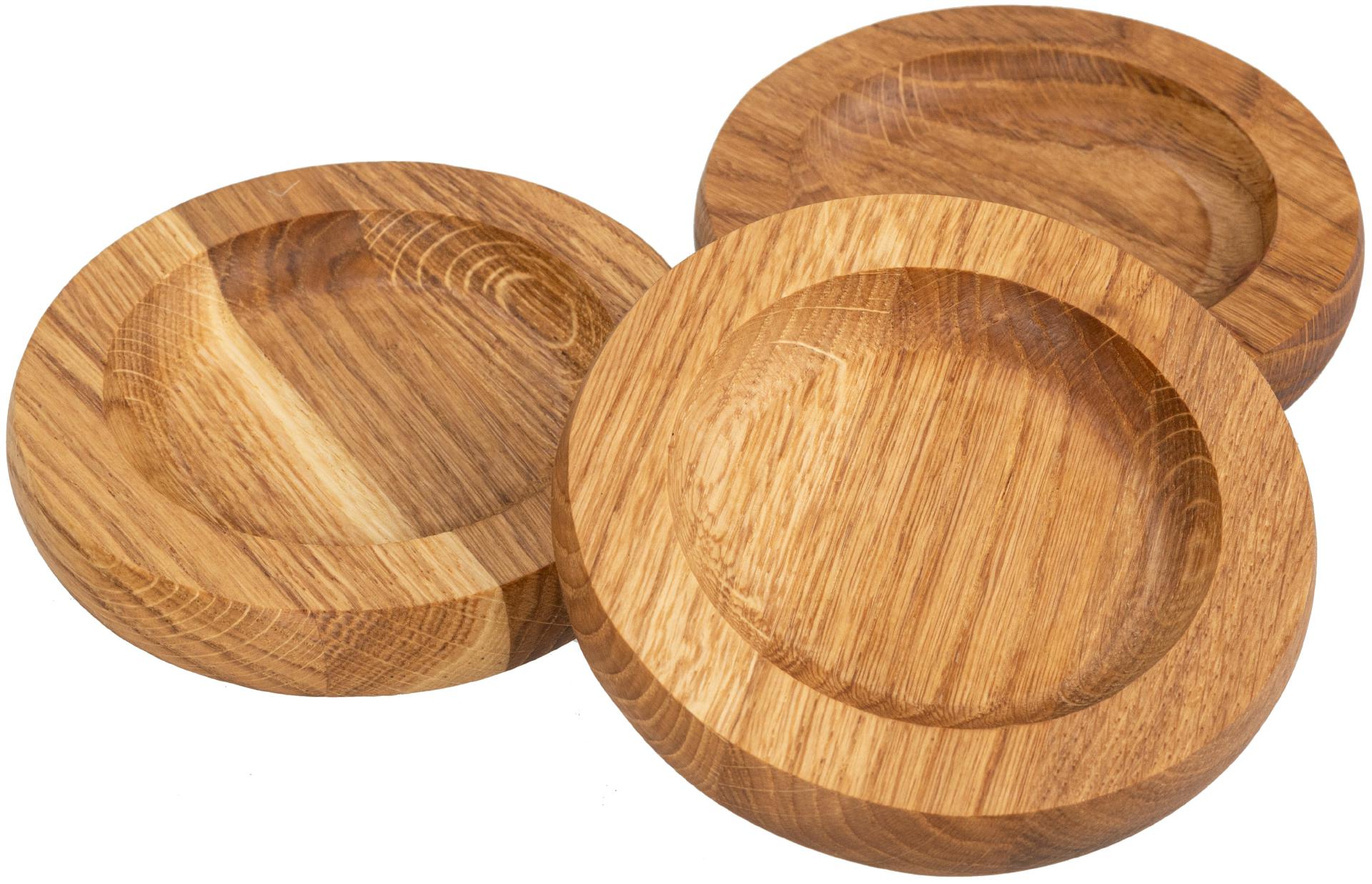Holz Schaelchen aus geoelter Eiche fuer Geld und Schmuck