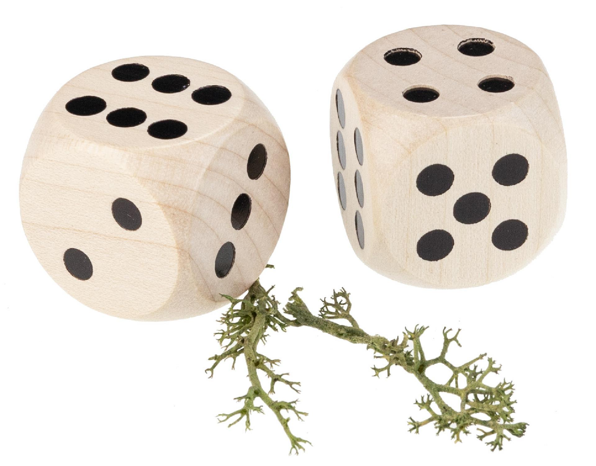 Hochwertiger Ahornholz Spielwürfel | Augenwürfel - 25 mm