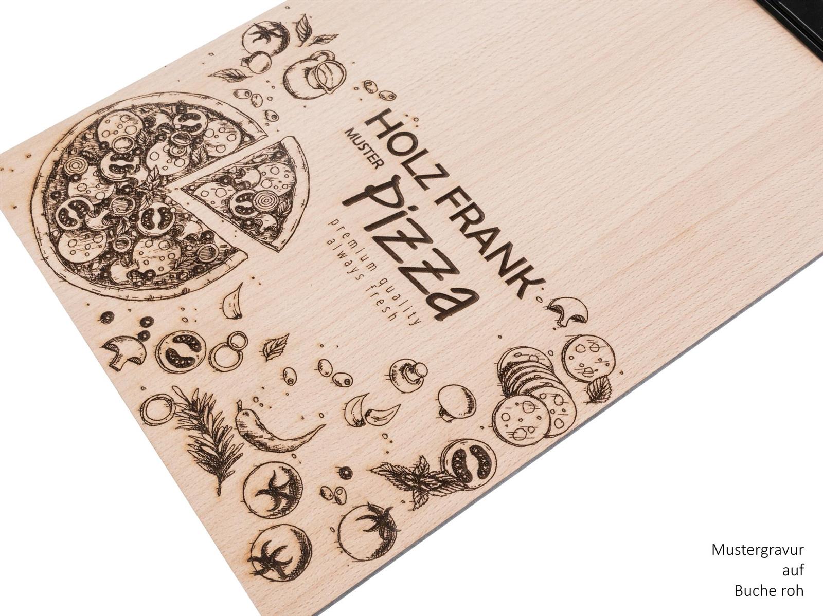 Holz Klemmbrett Buche roh mit Gummiband