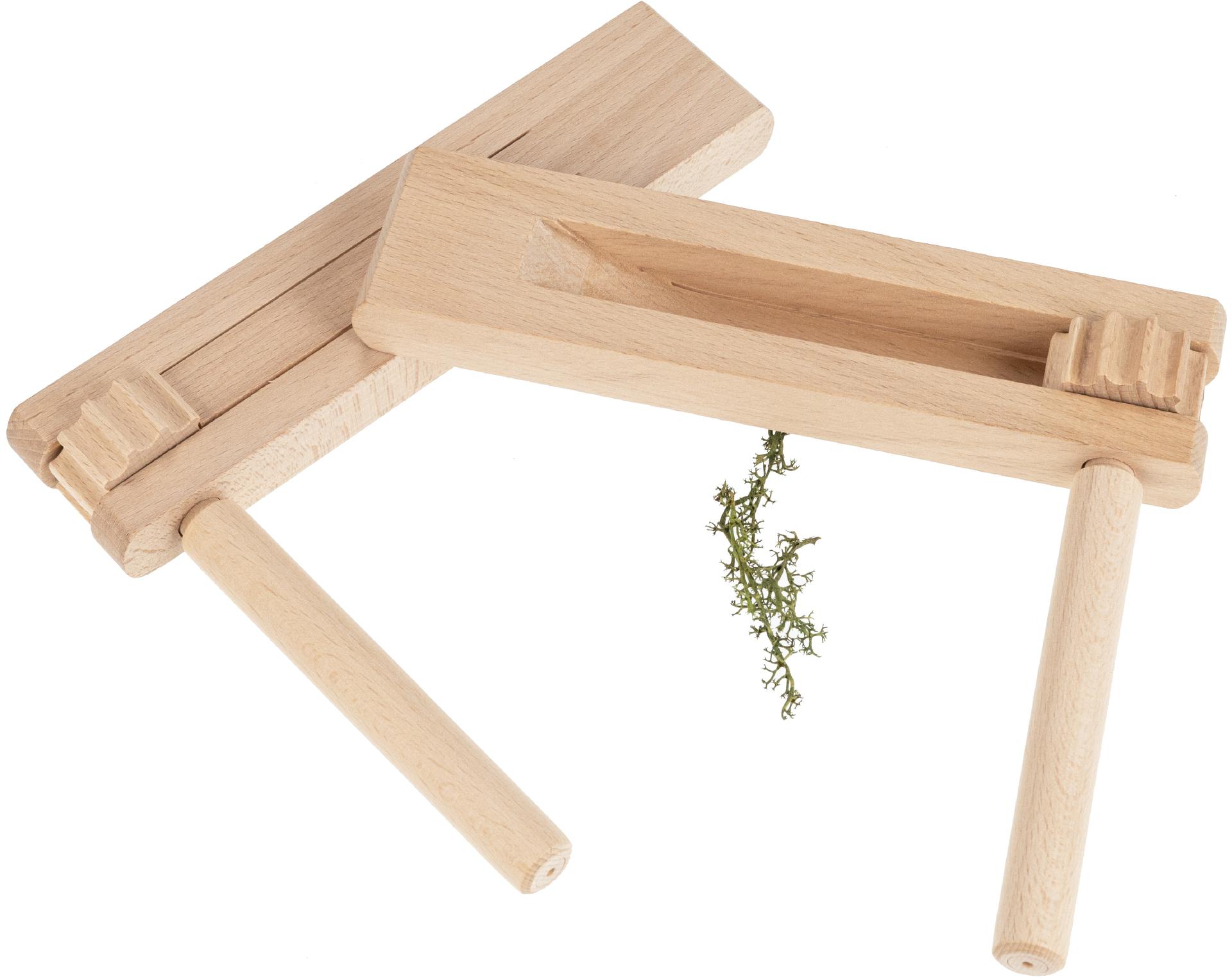 Ratsche aus Buchenholz - 20 x 23 cm - Handgefertigte Holzrassel für Kinder und Erwachsene