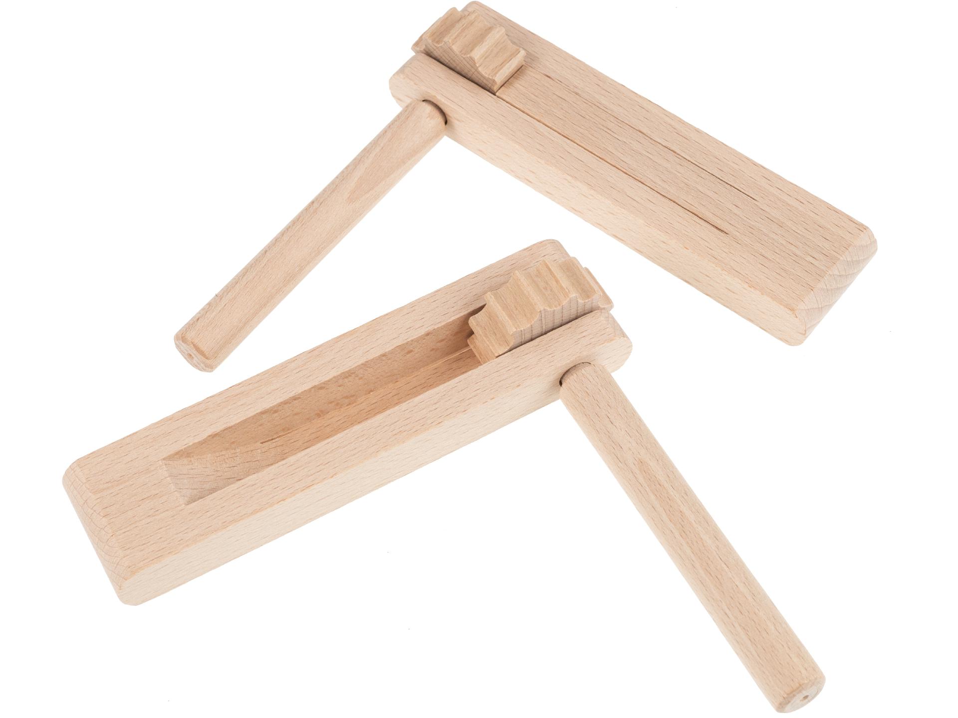 Ratsche aus Buchenholz - 15 x 15 cm - Handgefertigte Holzrassel für Kinder und Erwachsene