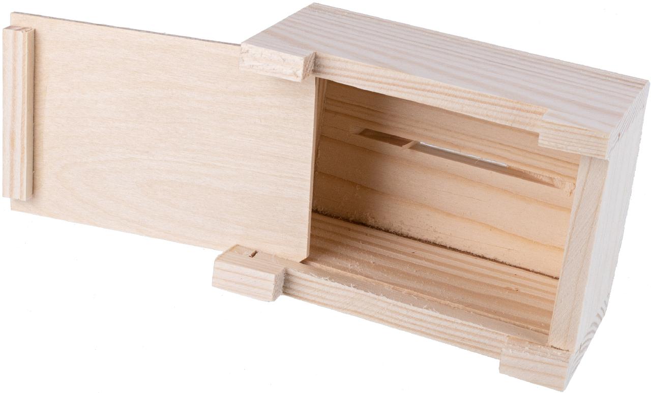Holz Spardose Schatztruhe aus Fichte