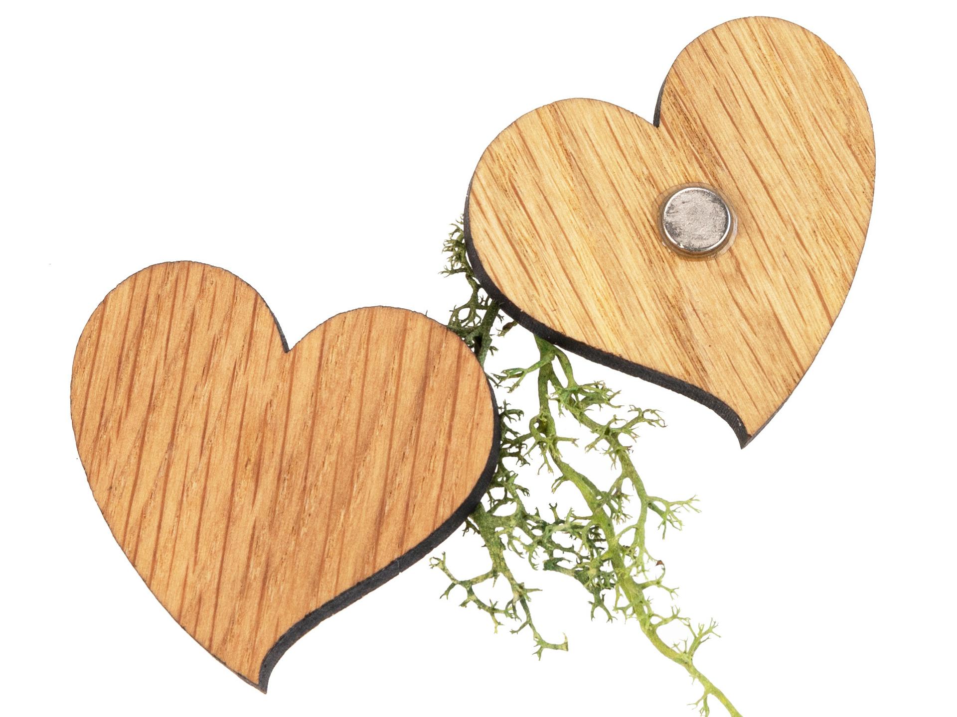Holz Magnet in Herz Form | Eiche geölt FSC® zertifiziert
