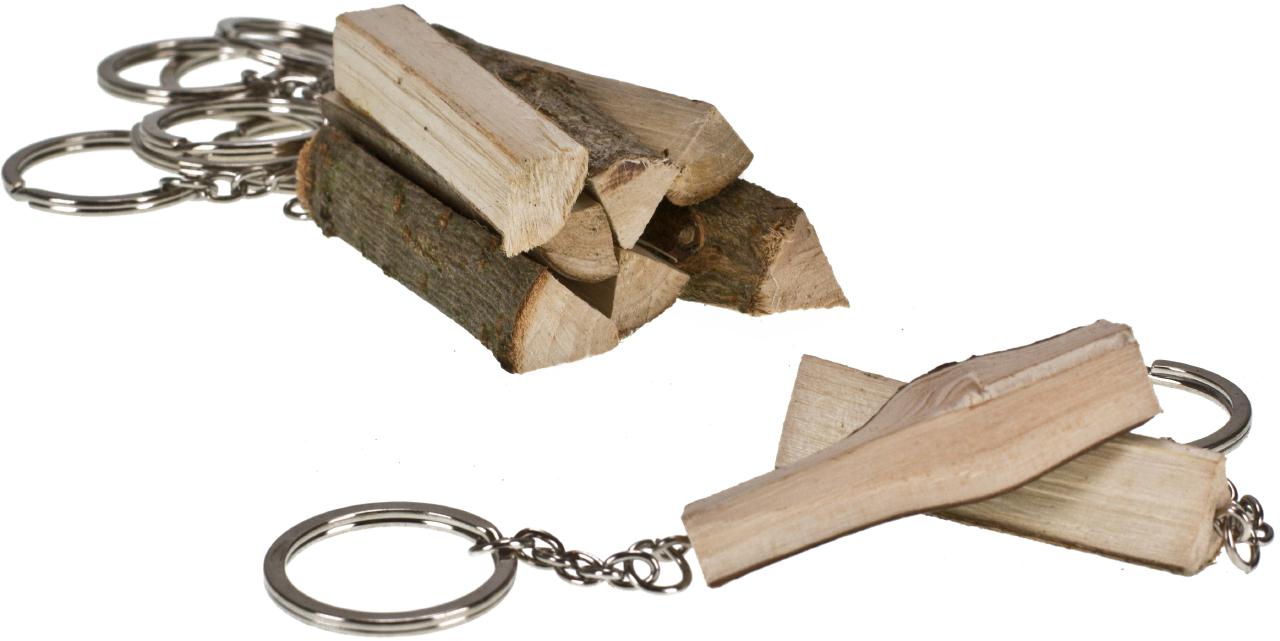 Handgefertigter Holz Schluesselanhaenger aus Mini Holzscheiten Rustikaler Look fuer den Alltag