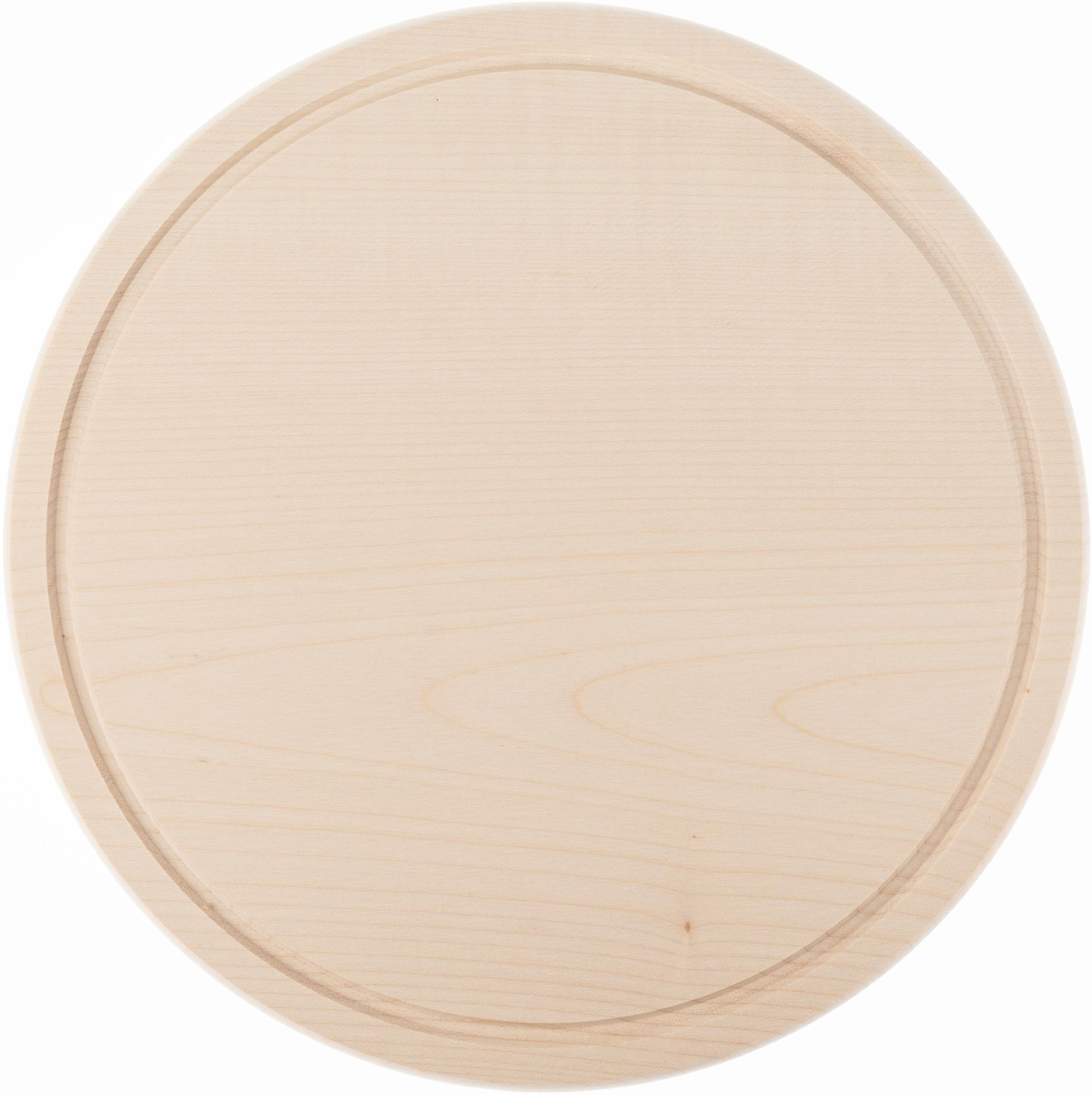 Runde Schneidebretter mit Saftrille aus FSC® Ahorn Holz Ø 28 cm