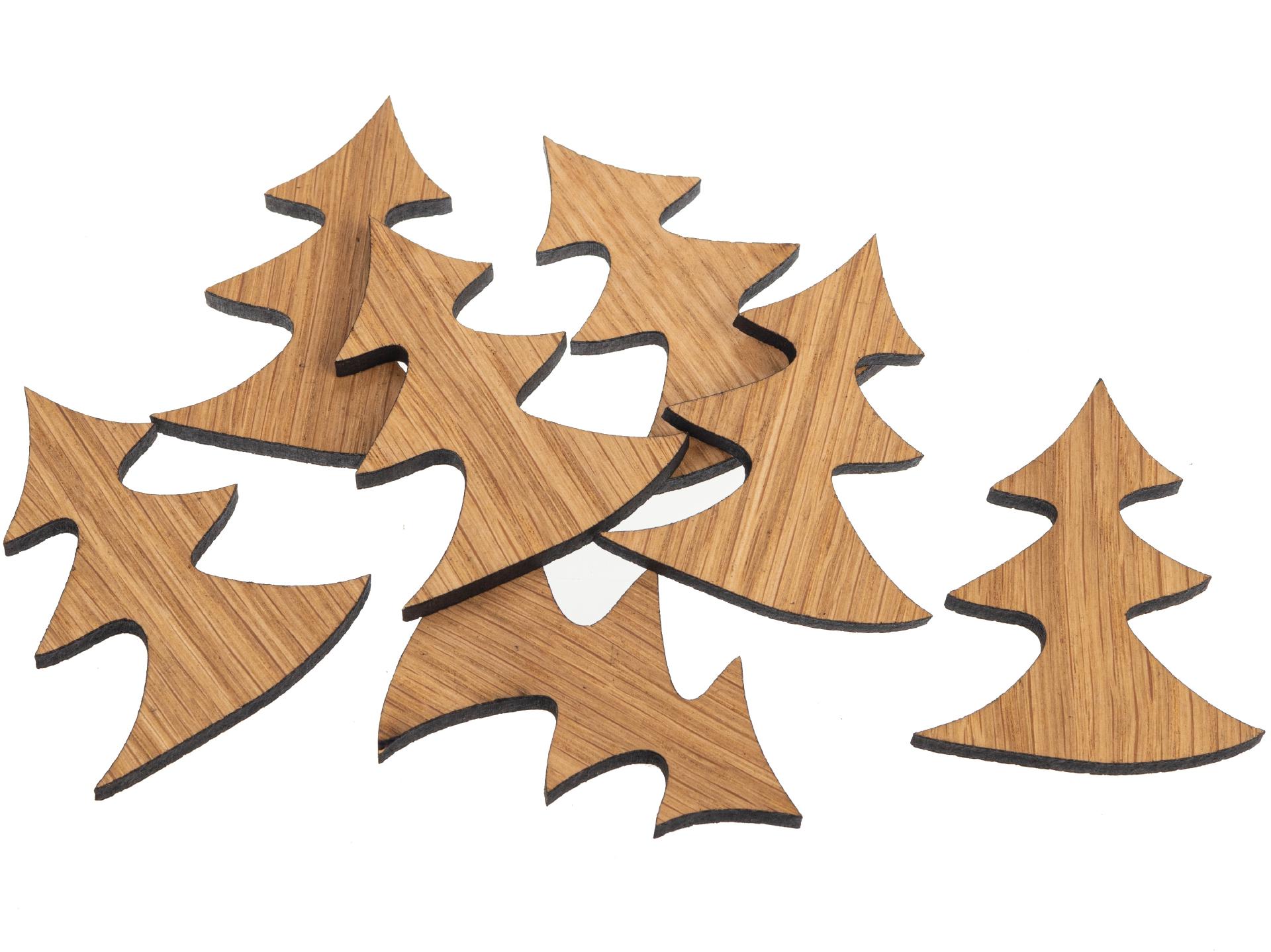 Holz Streuartikel fuer Weihnachten Tanne aus Eiche geoelt
