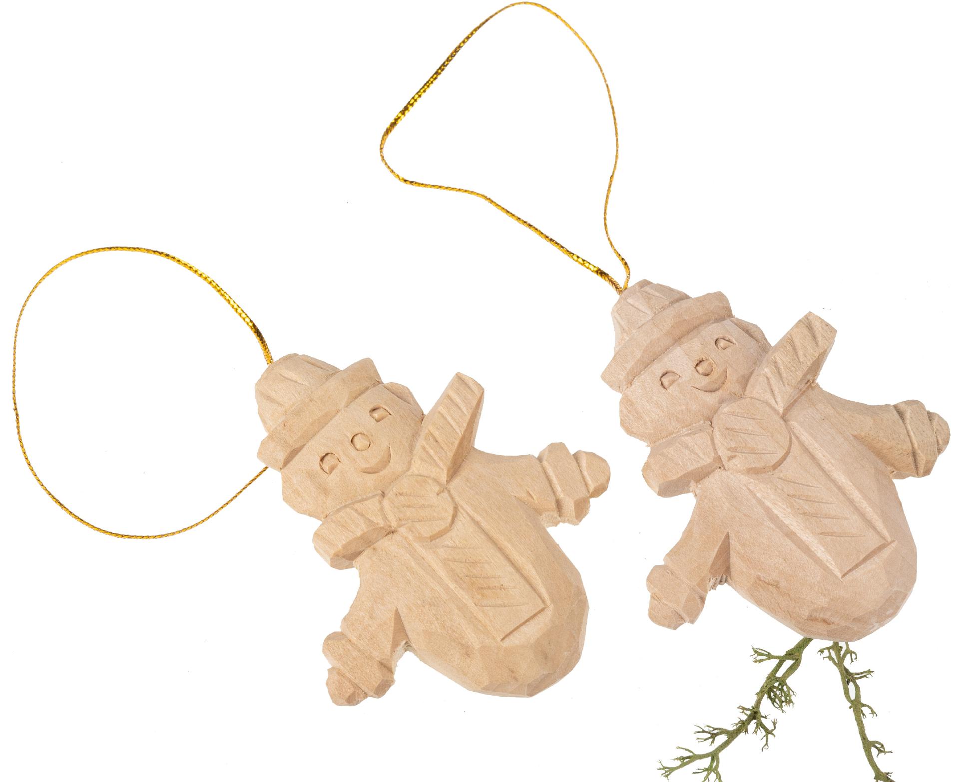 Handgeschnitzter Weihnachtsbaumschmuck | Geige aus Lindenholz