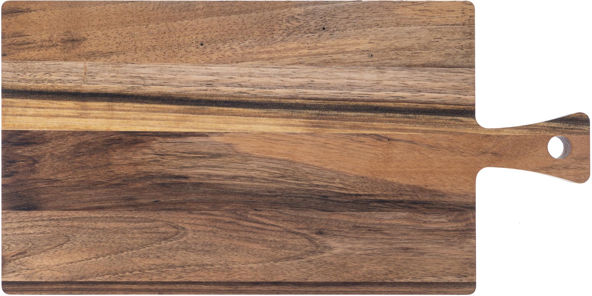 Schneidebrett mit Griff aus FSC® Nussbaum geölt - 40 x 20 x 2 cm mit Ihrem Branding