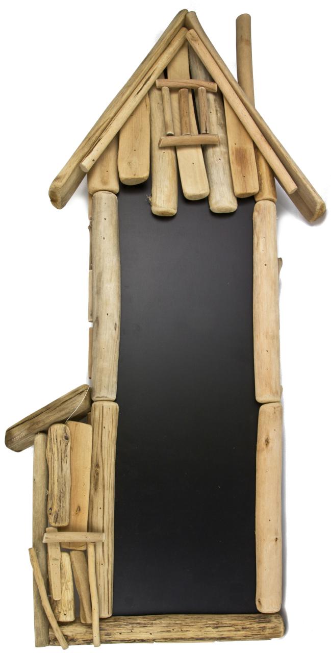 Kreidetafel aus Treibholz in hochkant Hausform Handgefertigt und einzigartig