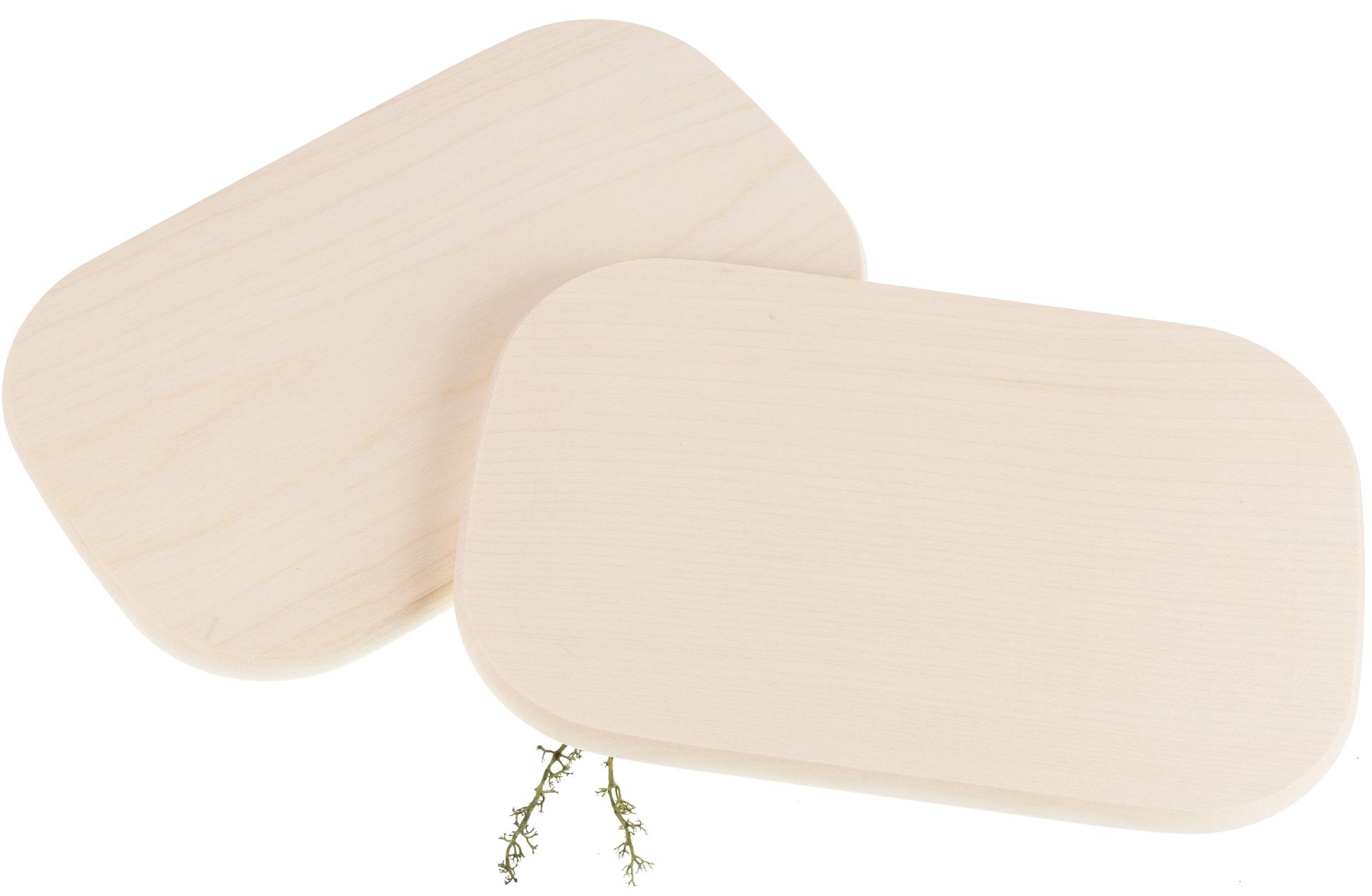Schneidebrett FSC® Ahorn rechteckig mit abgerundete Ecken 26 x 15 x 1,5 cm