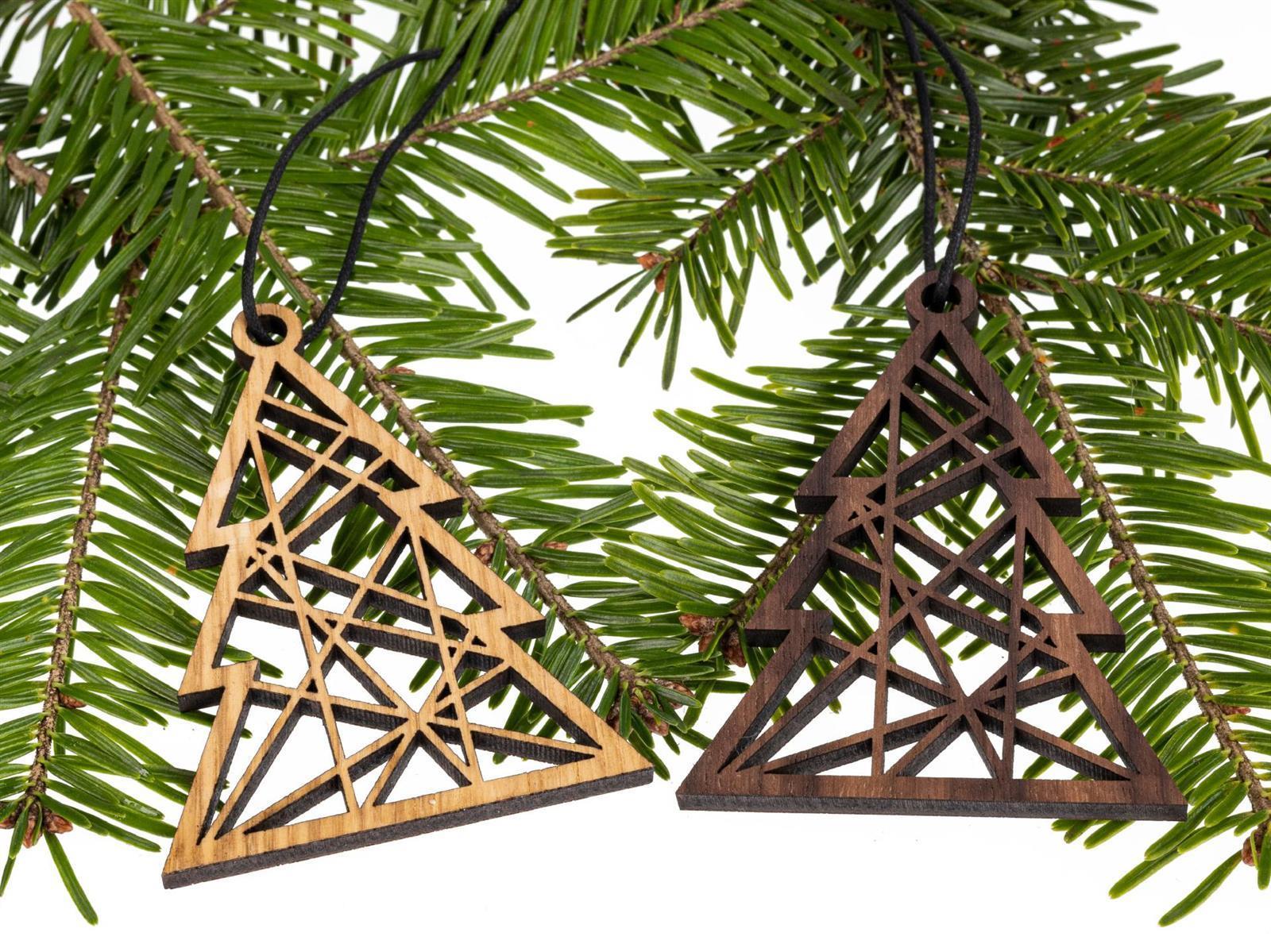 Holz Weihnachtsbaumschmuck Tannenbaum Polygon