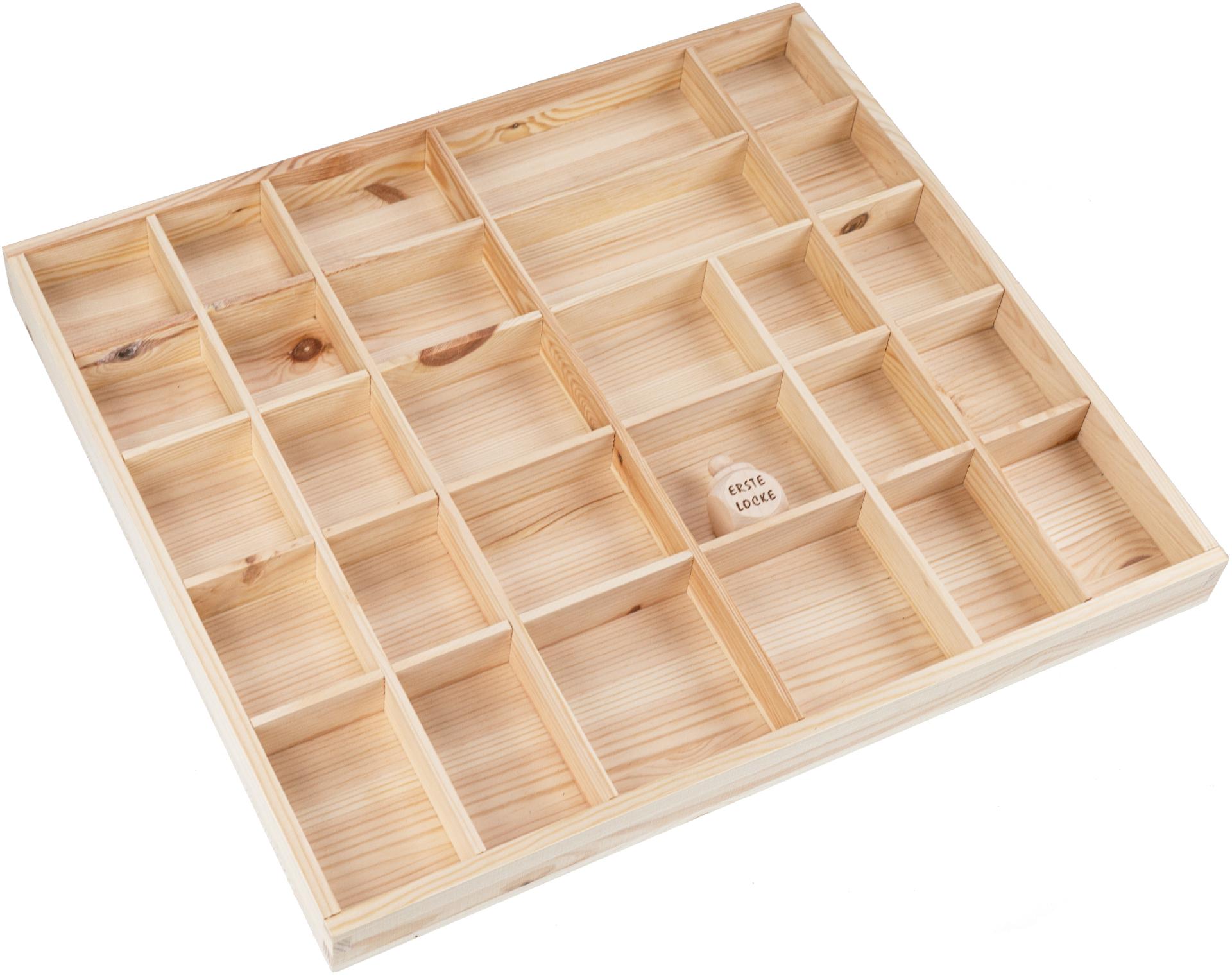 Setzkasten Holz Deko Regal Sammlerkasten Sammlervitrine Sammelbox aus FSC Fichte