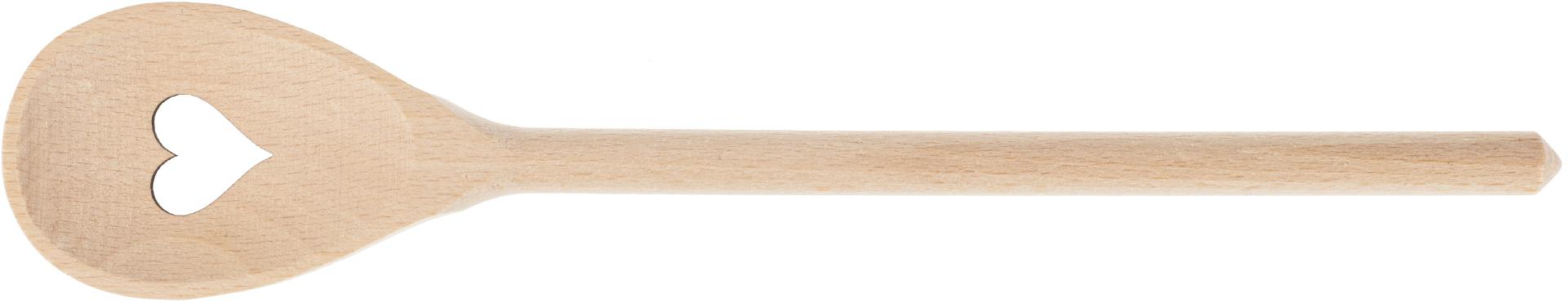 Holz Kochlöffel aus Buche 30 cm mit Herz und individueller Gravur bis 5cm²