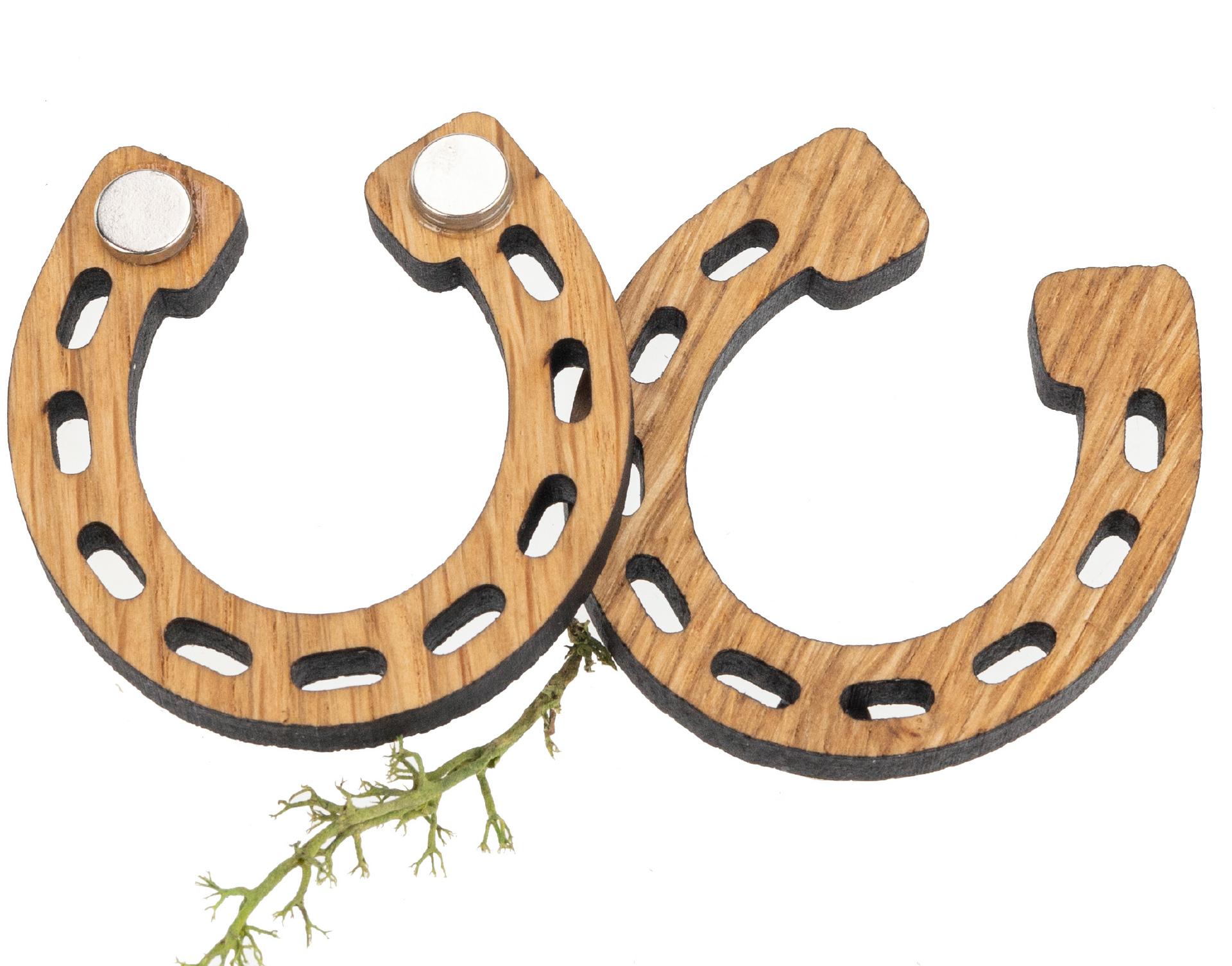 Holz Magnet in Hufeisen Form | Eiche geölt FSC® zertifiziert