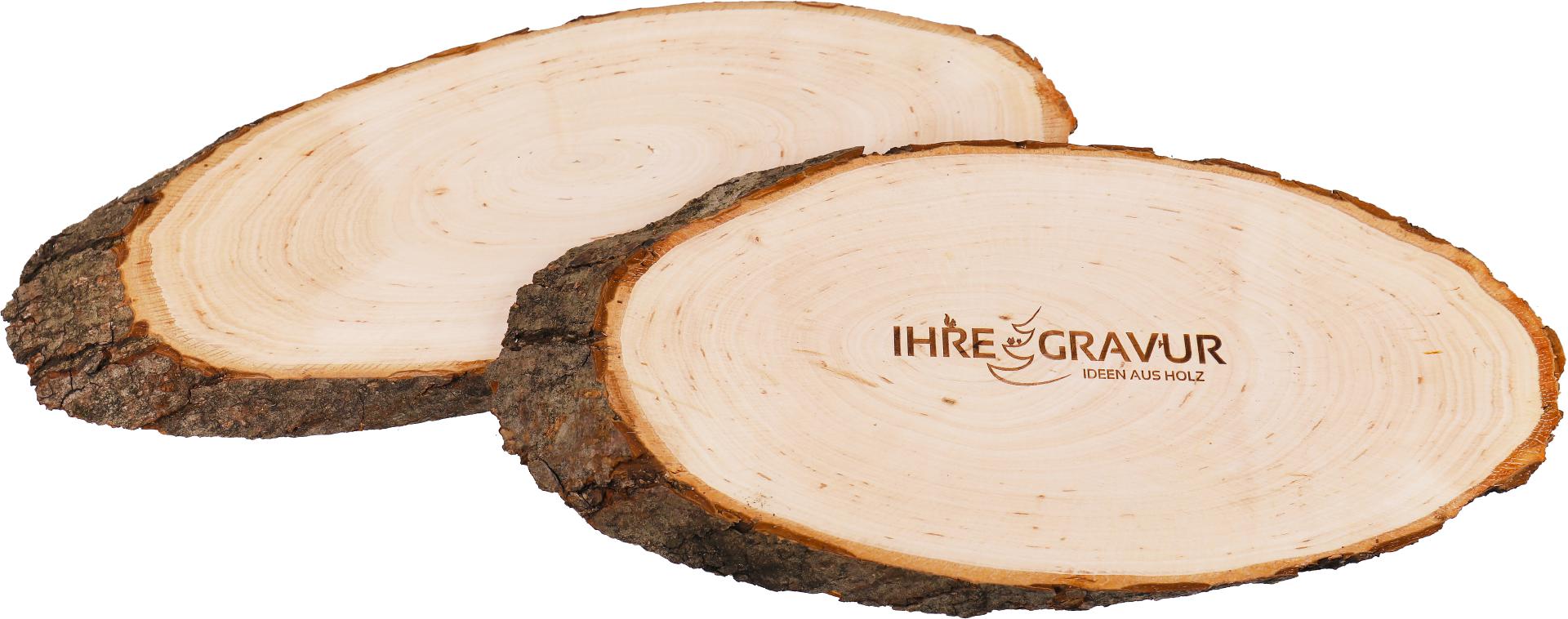 Rindenscheibe Erle oval