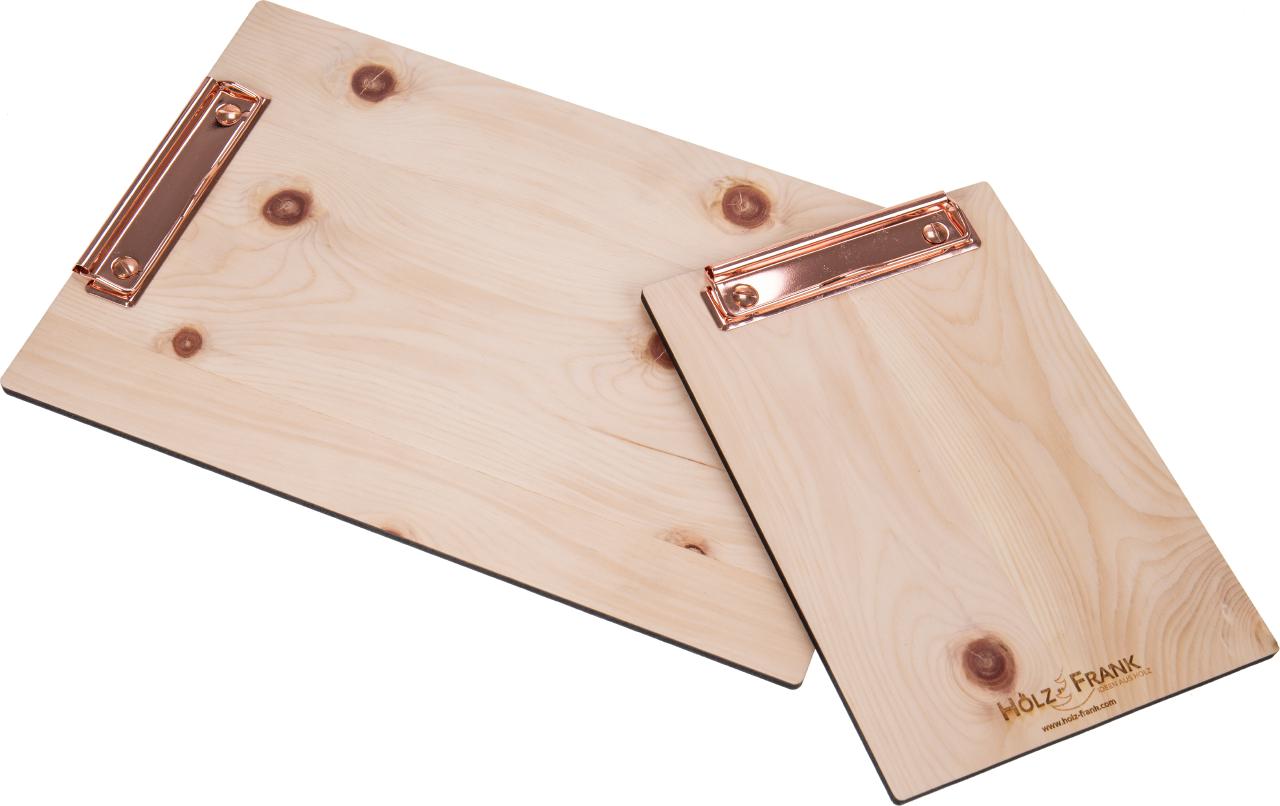 Holz Klemmbrett aus duftendem Zirbenholz
