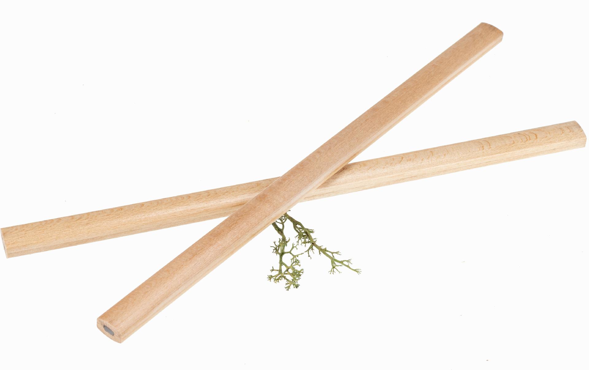 Zimmermannsbleistift in Naturfarbe | 24 cm | Handwerkerqualität