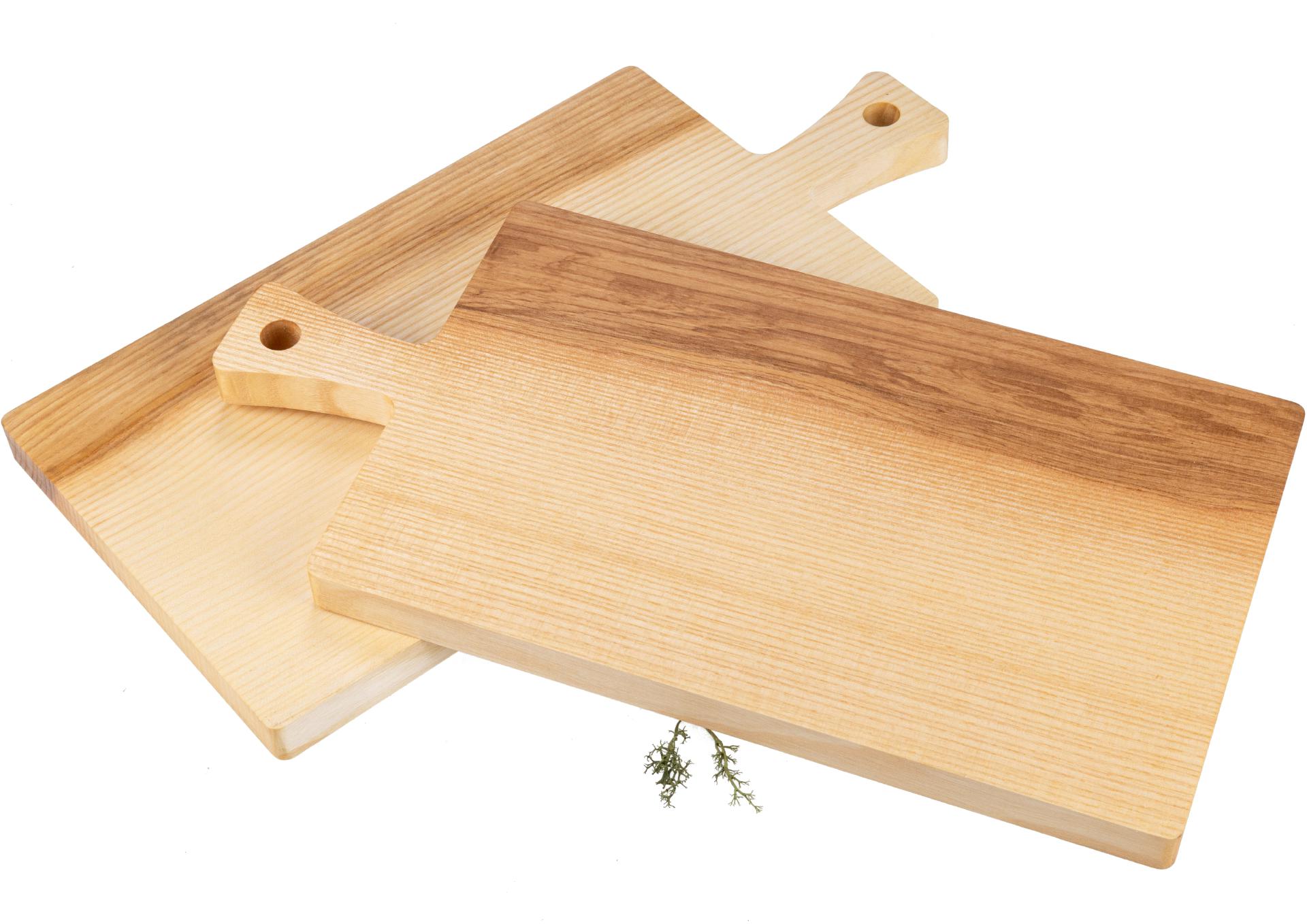 Schneidebrett mit Griff - Kern Esche - 40 x 20 x 2 cm geölt FSC®