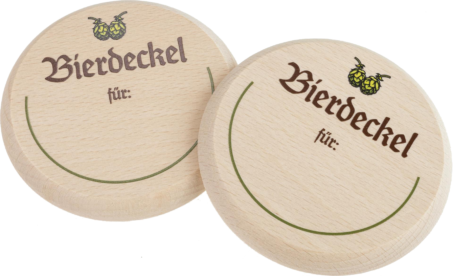 Bierdeckel aus Buchenholz mit Buntdruck Bierdeckel fuer zum selbstbeschriften