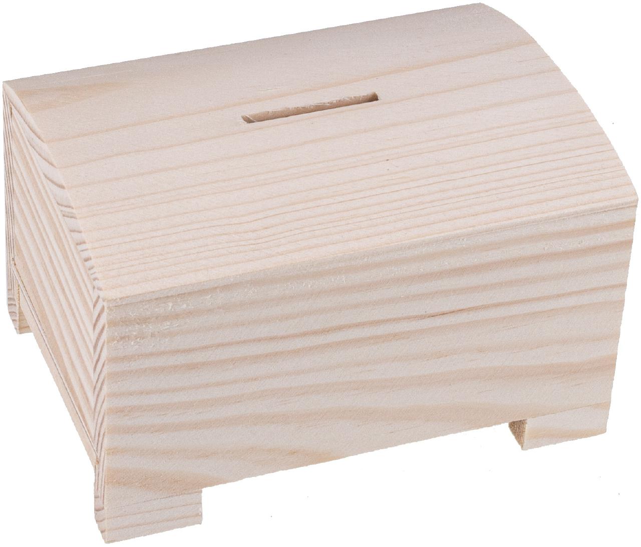 Holz Spardose Schatztruhe aus Fichte