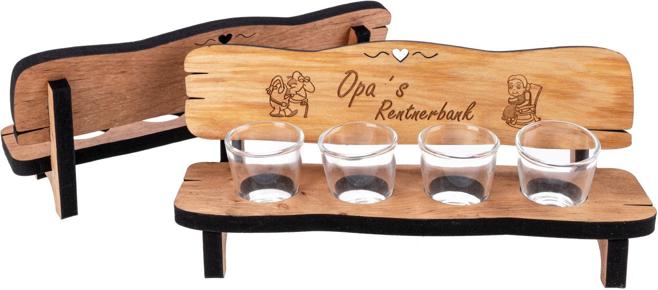 Holz Schnapsbank aus Erle geoelt mit