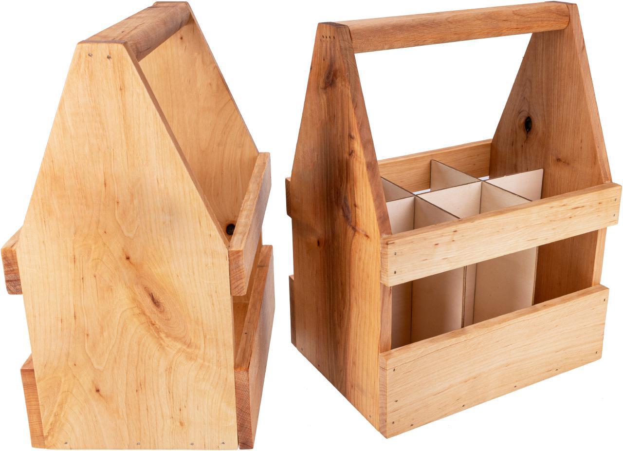 Holz Biertraeger Erle massiv geoelt mit