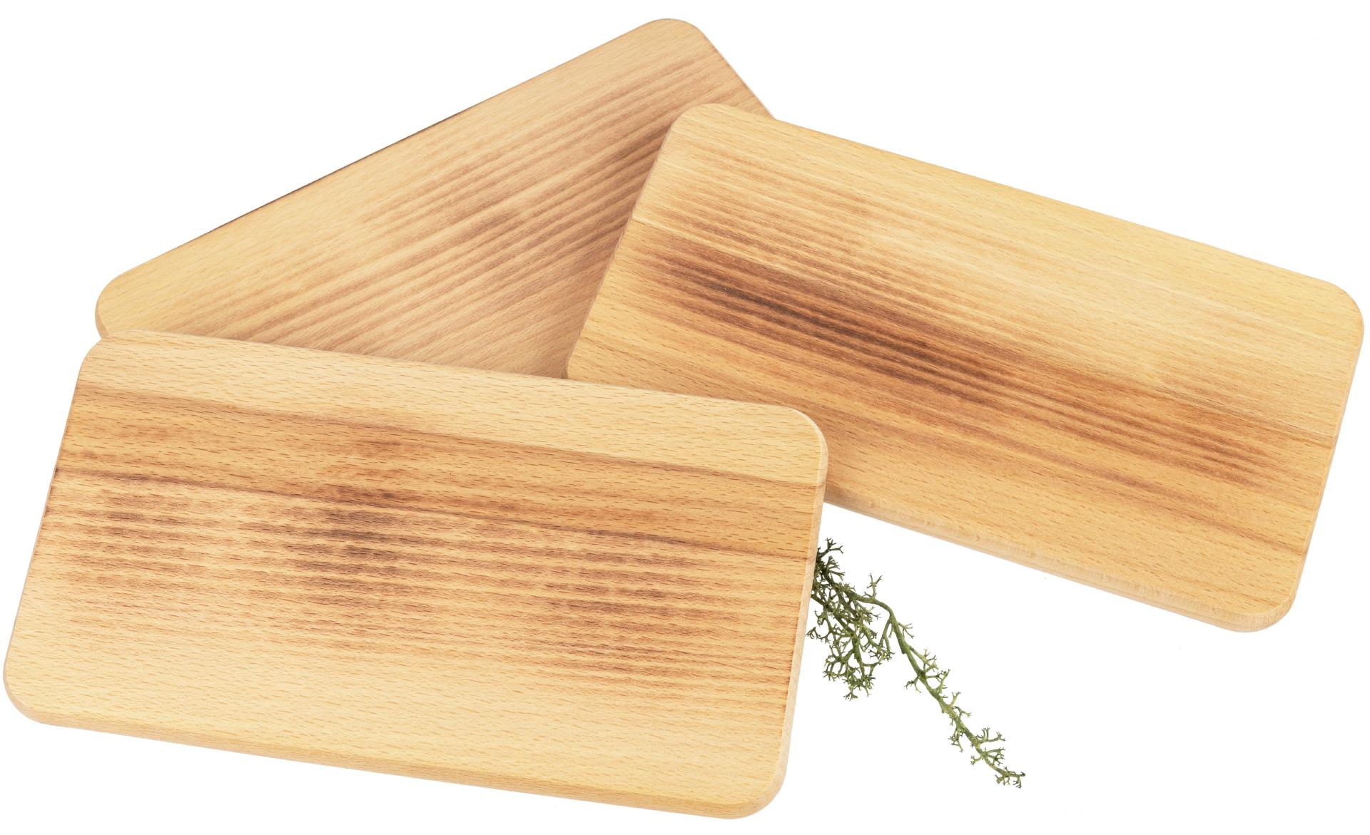 Schneidebrett Buche - 22,5 x 12,5 x 1,2 cm geflammt und geölt