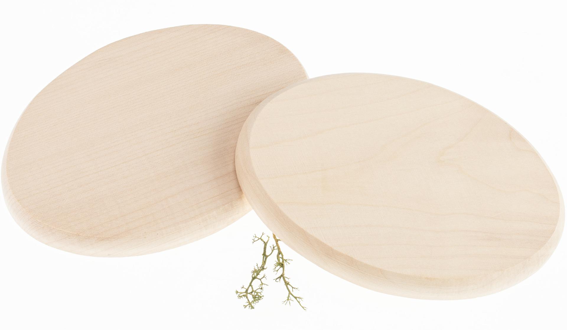 Türschild oval aus Ahornholz - 16 x 11,5 x 1,5 cm