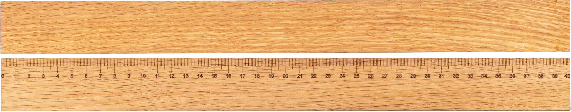 Holz-Lineal aus geölter Eiche - Stilvoll und langlebig 40 cm