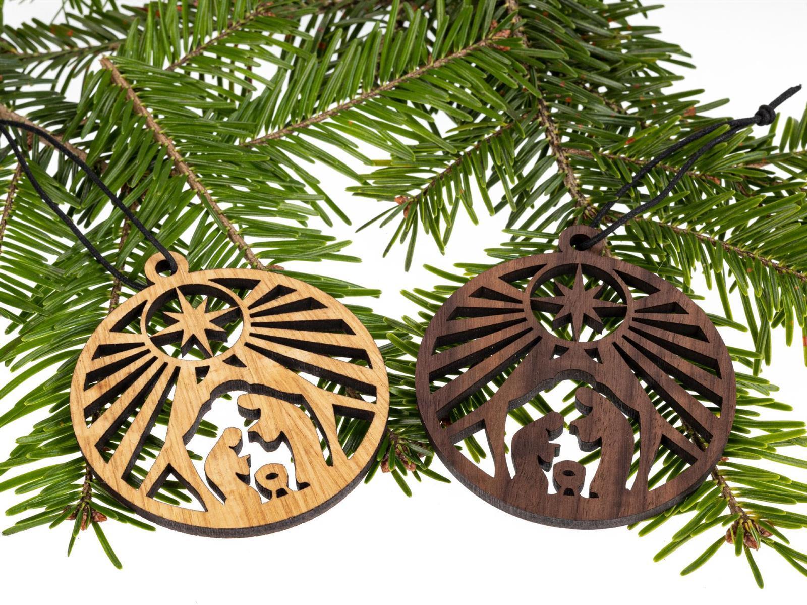 Holz Weihnachtsbaumschmuck Weihnachtskugel Krippe