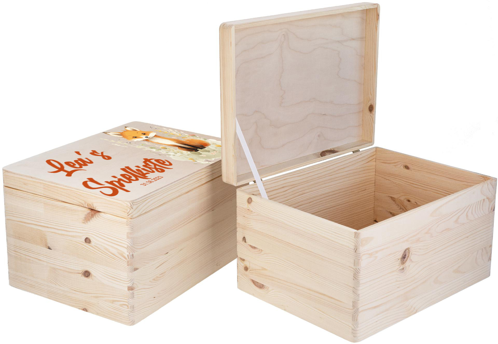 Holz Kiste Organizer mit Klappdeckel