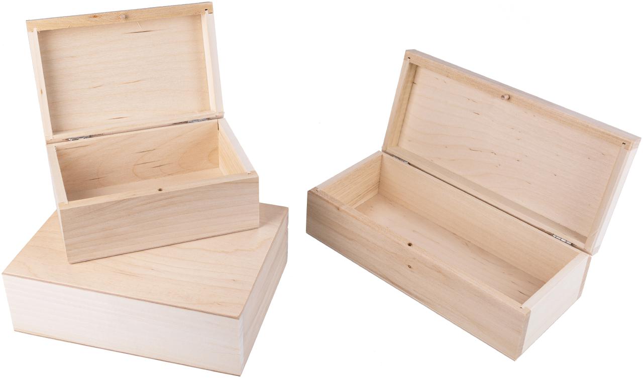 Holz Box mit Deckel und Sicherungspin ca