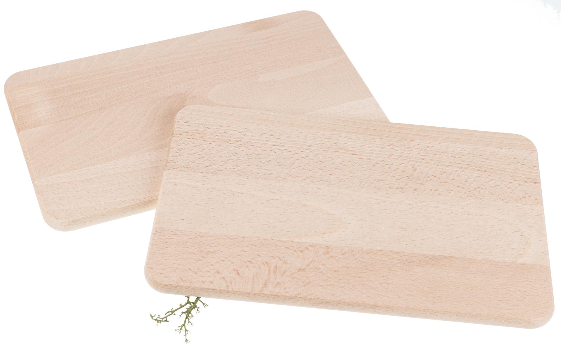 Kompaktes FSC® Zertifiziertes Buchenholz Schneidebrett - 24 x 15 x 1 cm