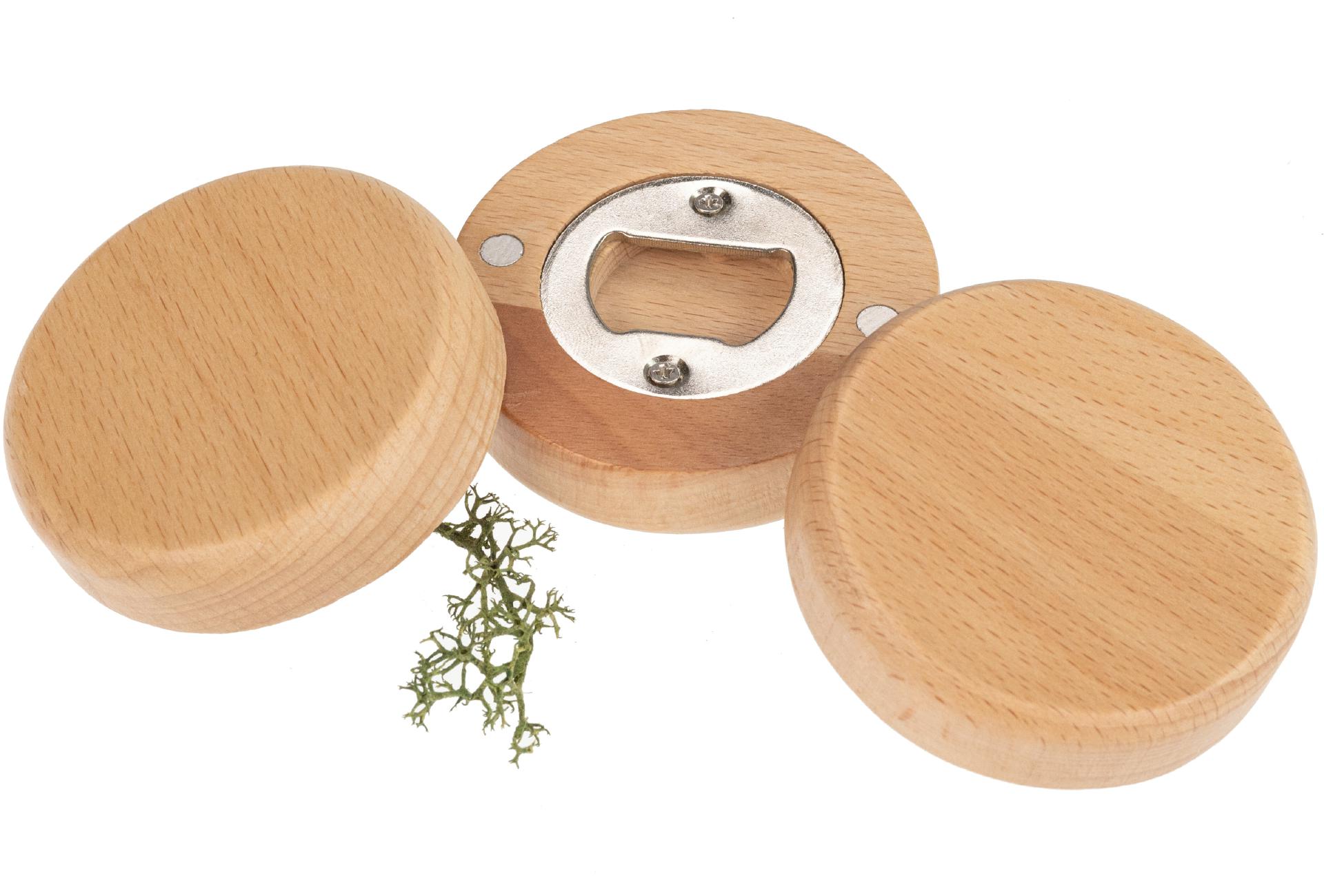 Runder Holz Flaschenöffner - FSC®-zertifizierte Buche