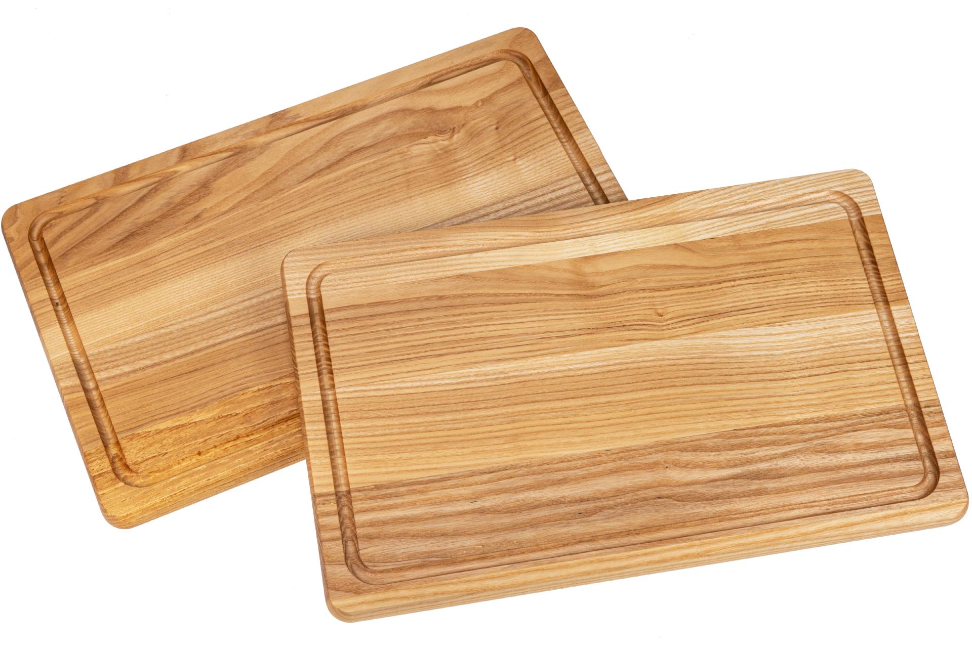 Holz Schneidebrett Kern Esche mit Saftrille