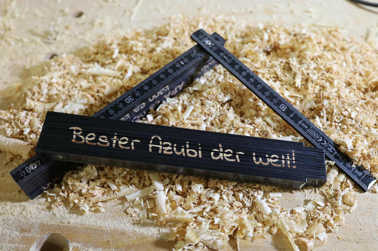 Bester Azubi der Welt Zollstock Schwarzer Meterstab
