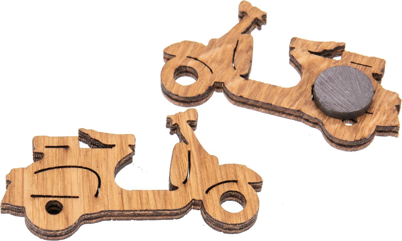 Holz Magnet - Eiche geölt - Form: Eigenmotiv FSC®