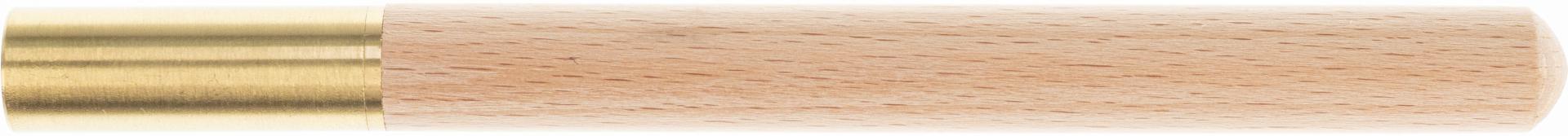 Personalisierter Holz Kugelschreiber mit Lasergravur - zylindrische Form aus