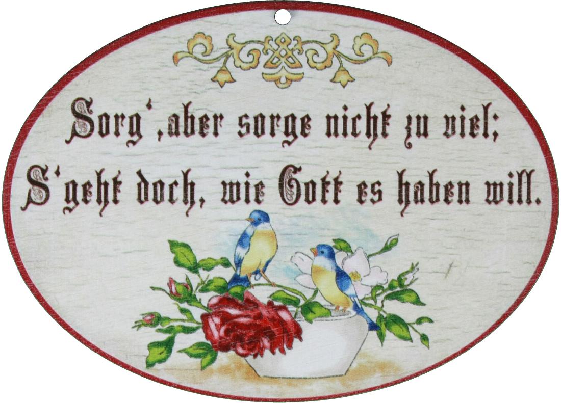 Holz Spruchschilder bunt bedruckt
