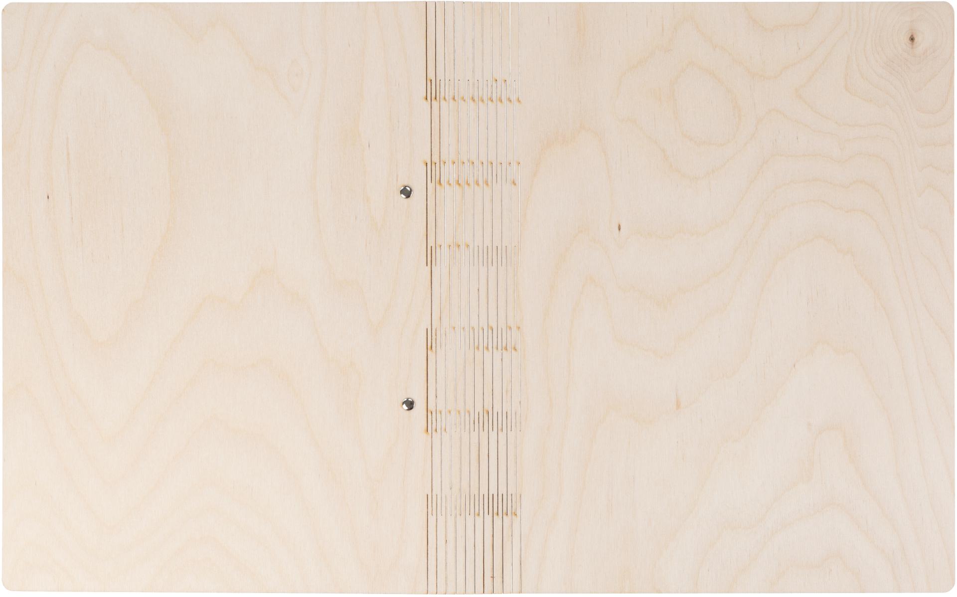 Ringordner aus Birkenholz mit Holzscharnier | DIN A4 32x25,5 cm