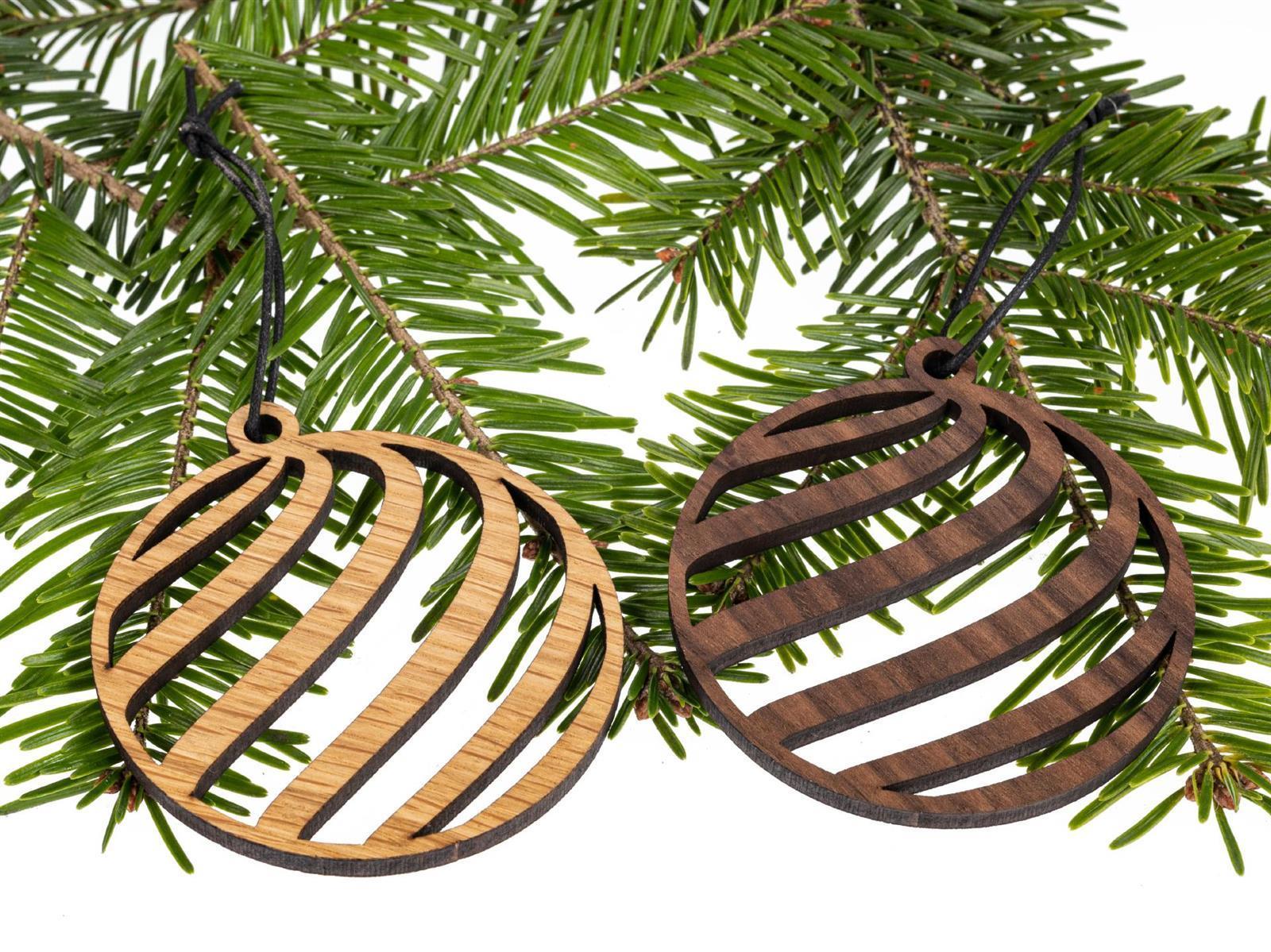 Holz Weihnachtsbaumschmuck Weihnachtskugel geschwungen
