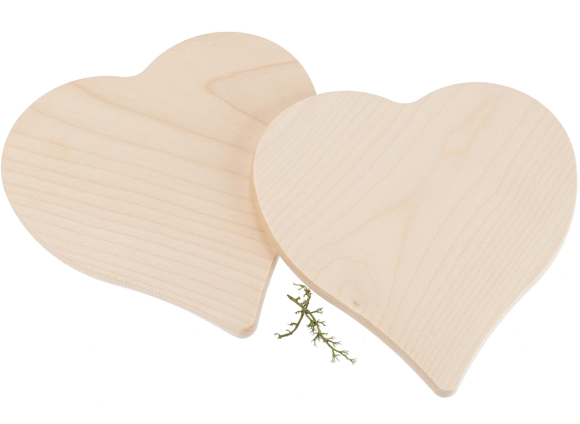 FSC® Ahorn Holzbrett in Herz Form | 16 x 16 x 1 cm