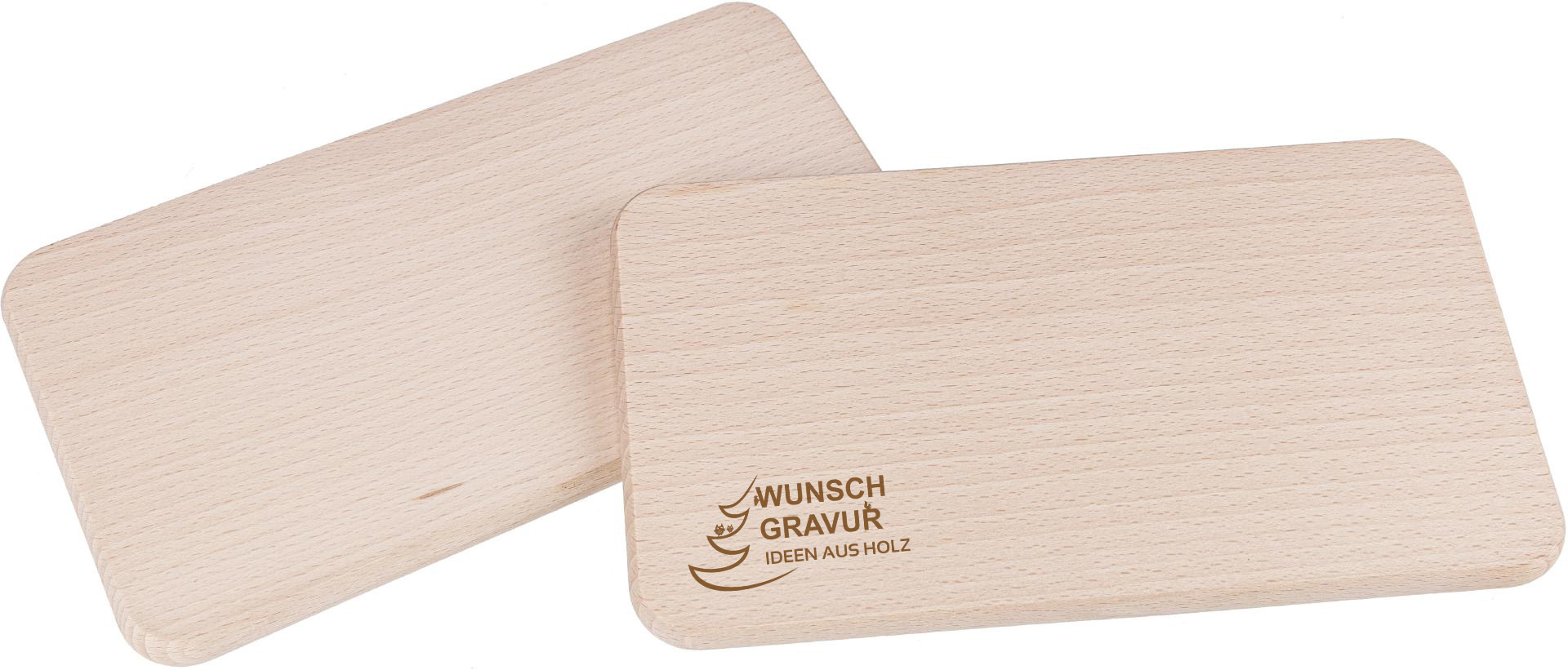 Individualisertes Holz Schneidebrett aus Buche mit Lasergravur