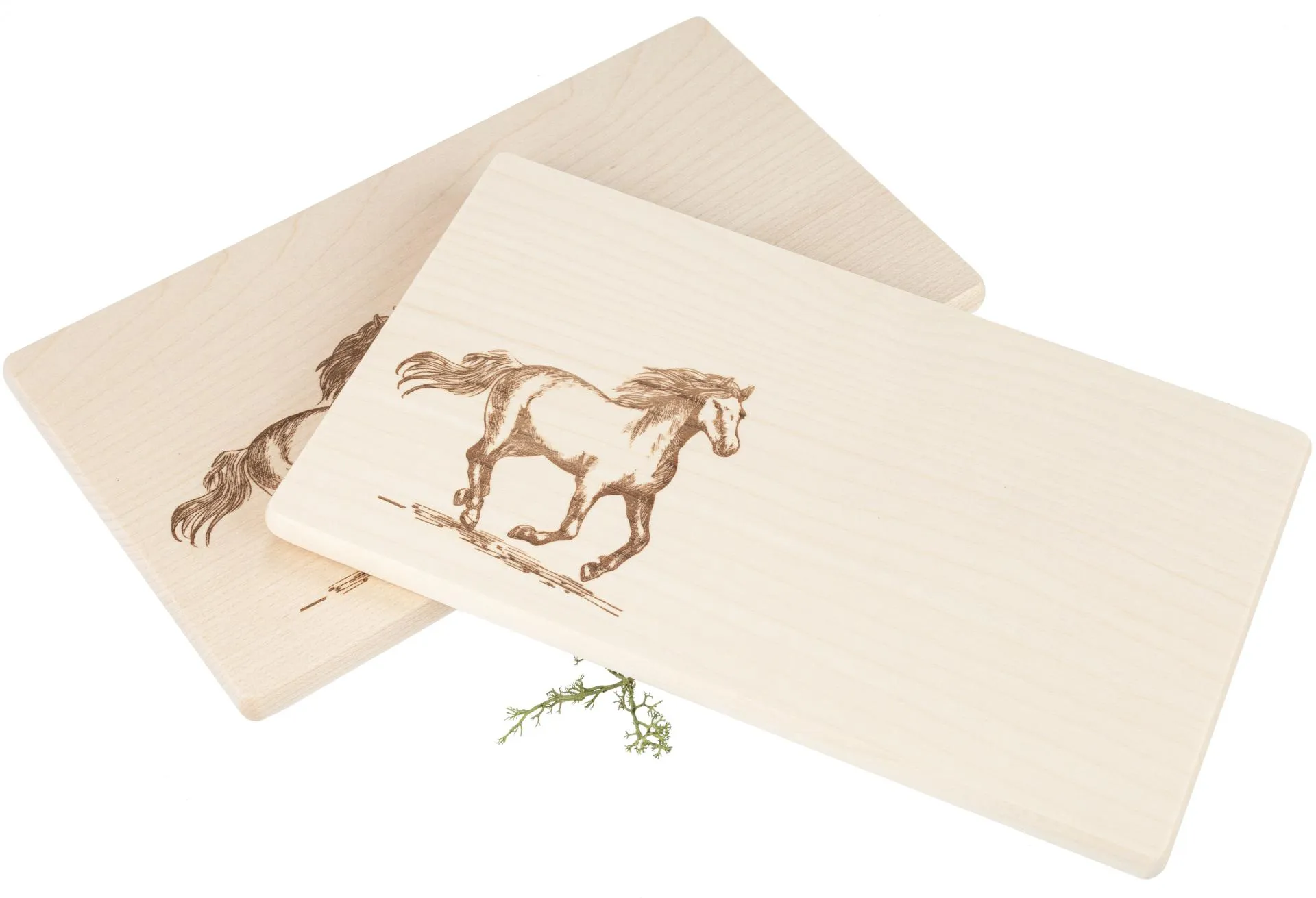 Frühstücksbrett FSC® Ahorn 26 x 15 x 1,2 cm - Pferd