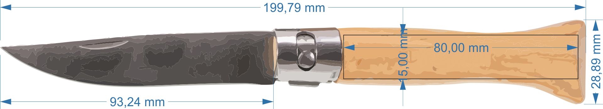 Personalisiertes Holz Taschenmesser aus FSC Buche Klappmesser mit Laser Gravur bis