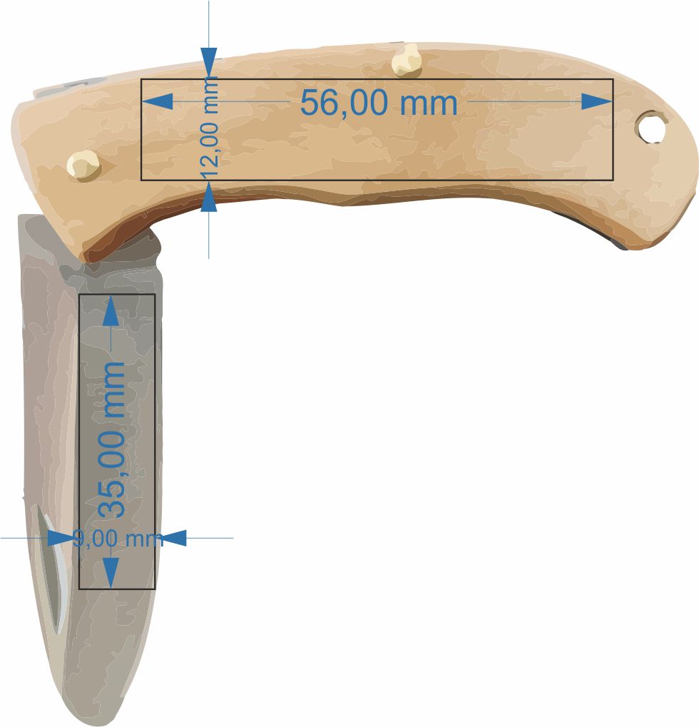 Personalisiertes FSC Holz Taschenmesser Klappmesser fuer Kinder mit Laser Gravur
